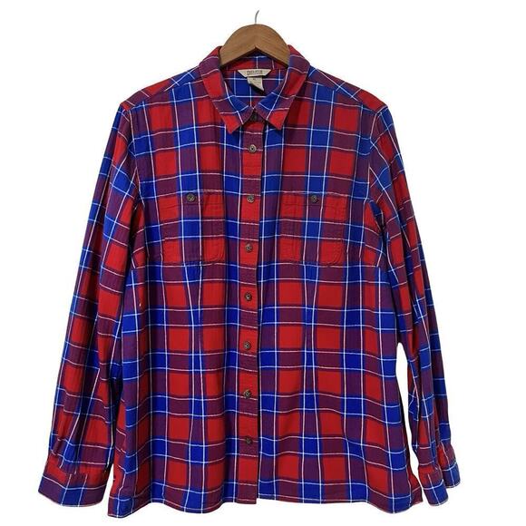 Duluth Trading Free Swingin' Plaid Flannel Shirt Size XL Country Ranch Women's - Picture 1 of 7